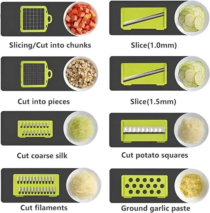 14-in-1 Vegetable Chopper - All-in-One Kitchen Slicer & Grater