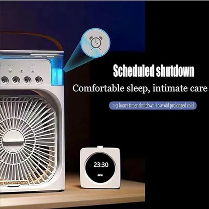 Portable Ice Cooling Fan - 3-in-1 Mist Air Cooler for Home & Office