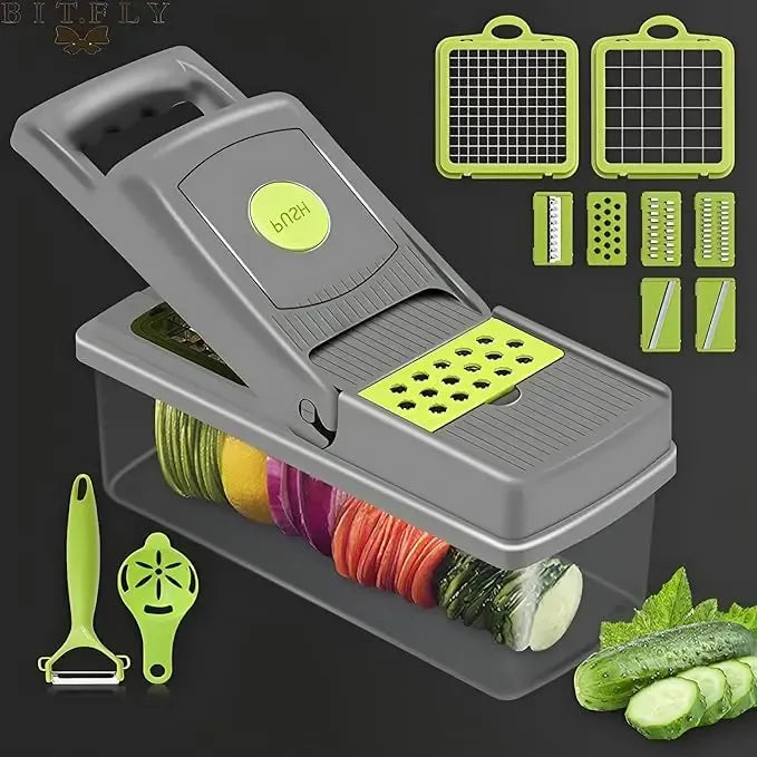 14-in-1 Vegetable Chopper - All-in-One Kitchen Slicer & Grater
