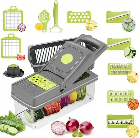14-in-1 Vegetable Chopper - All-in-One Kitchen Slicer & Grater