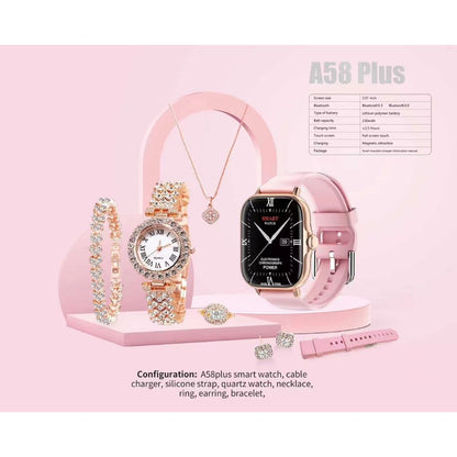 🎁 Gift Pack A58 Smart Watch 5 in 1